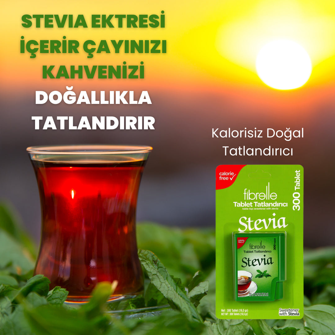 Fibrelle Cep Boy Stevialı Tablet Tatlandırıcı (300' lü)
