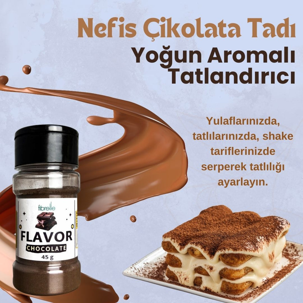 Fibrelle Flavor Çikolata Aromalı Toz Aroma 45 g