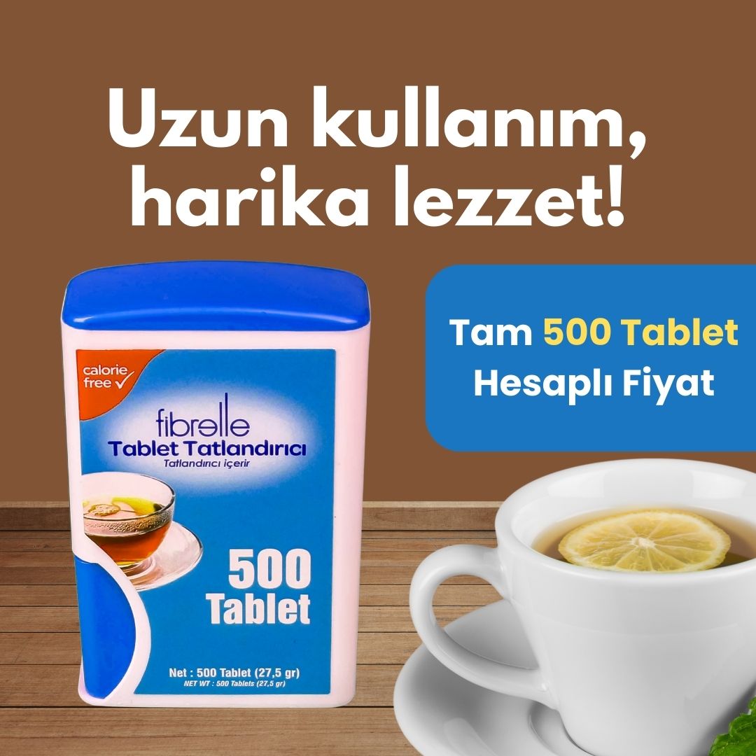 Fibrelle Cep Boy Sakarin Tablet Tatlandırıcı (500' lü)