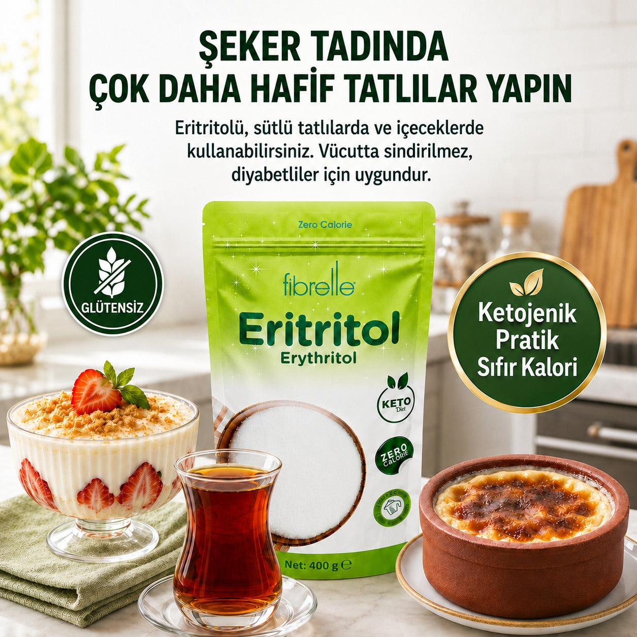 Fibrelle Eritritol (400 g. Doypak)