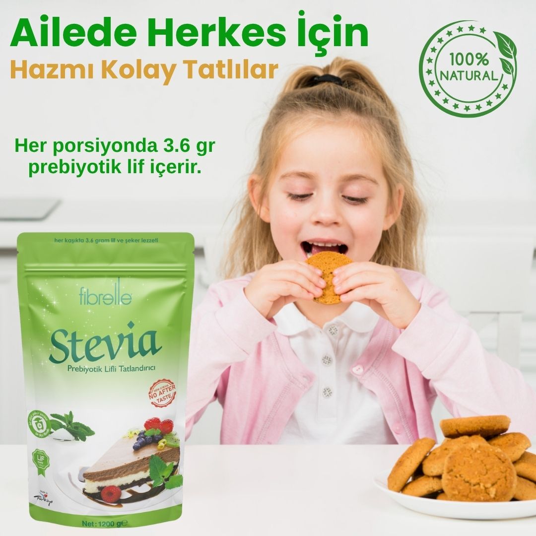 Fibrelle Prebiyotik Lifli Stevialı Toz Tatlandırıcı (1200g)