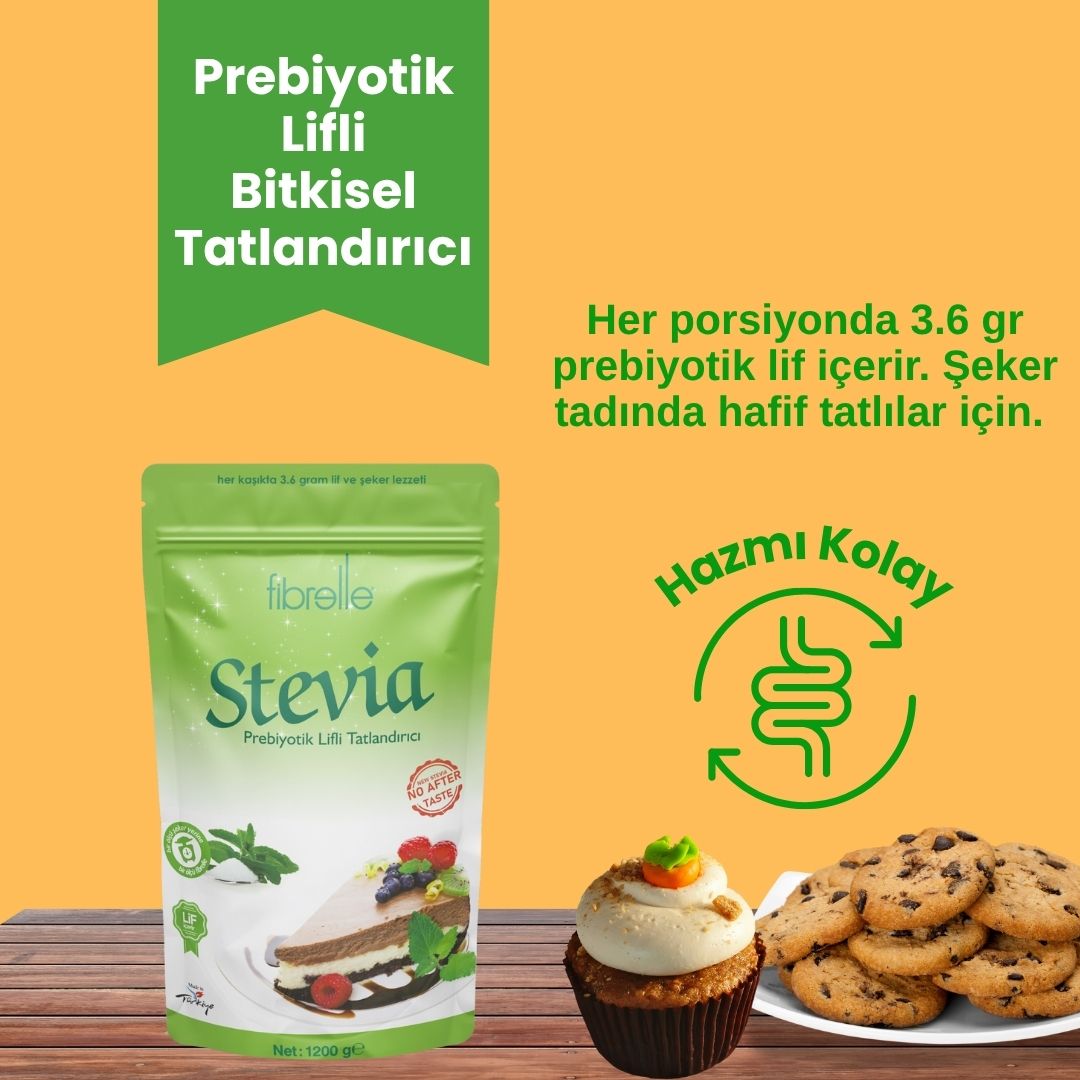 Fibrelle Prebiyotik Lifli Stevialı Toz Tatlandırıcı (1200g)