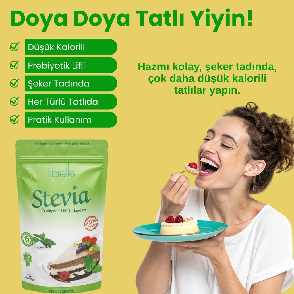 Fibrelle Prebiyotik Lifli Stevialı Toz Tatlandırıcı (1200g)