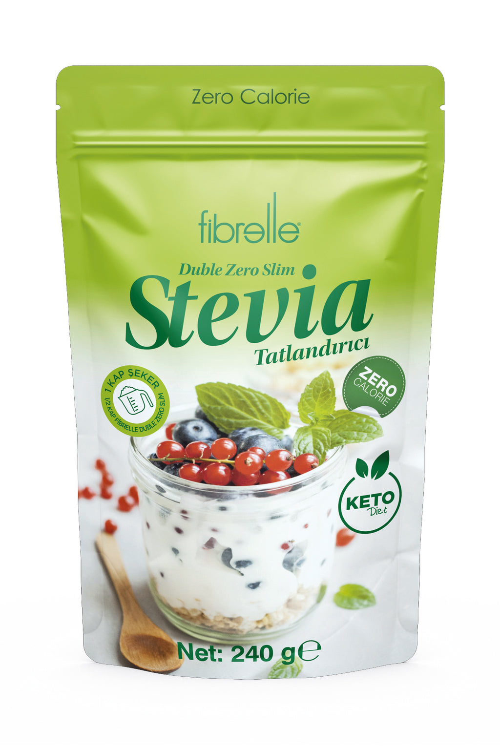 Fibrelle Duble Zero Slim Stevia Tatlandırıcı 240 g