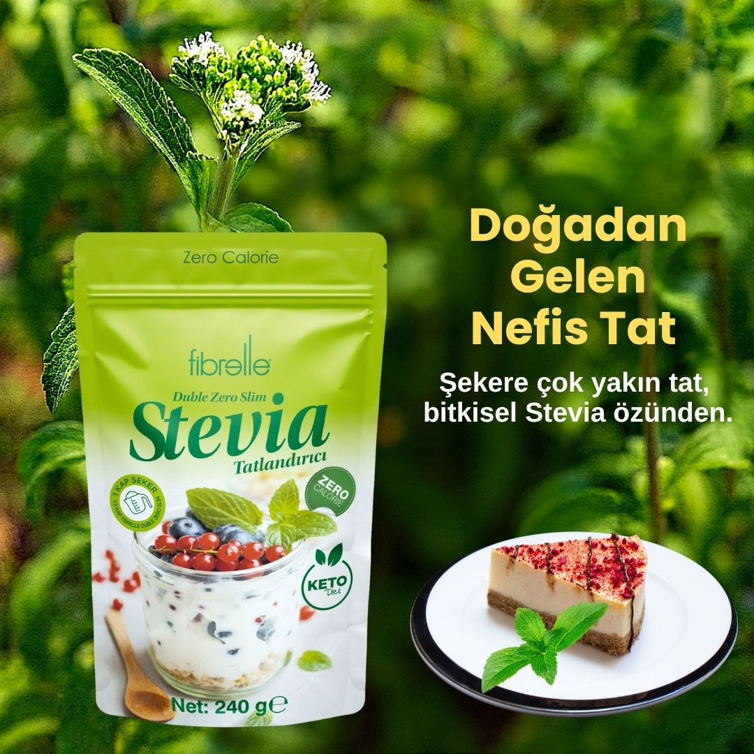 Fibrelle Duble Zero Slim Stevia Tatlandırıcı 240 g