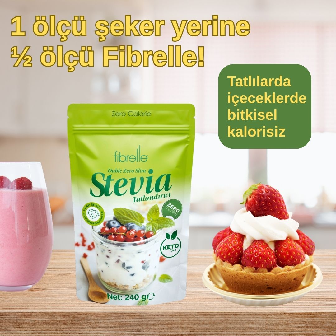 Fibrelle Duble Zero Slim Stevia Tatlandırıcı 240 g