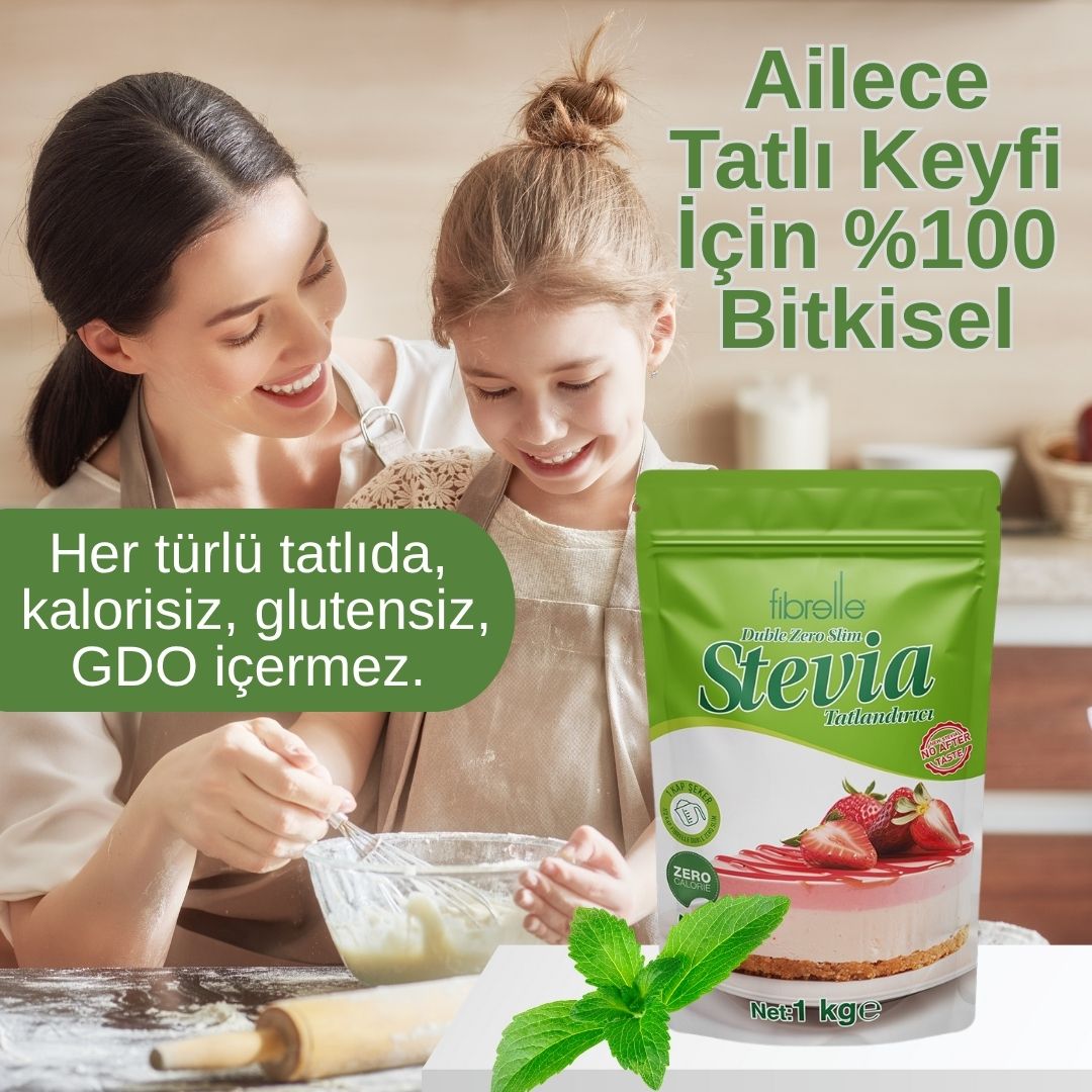 Fibrelle Duble Zero Slim Stevia Tatlandırıcı 1 Kg