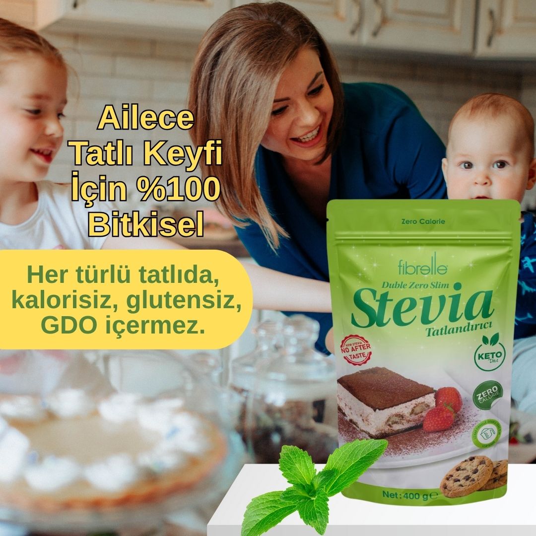 Fibrelle Duble Zero Slim Stevia Tatlandırıcı 400 g