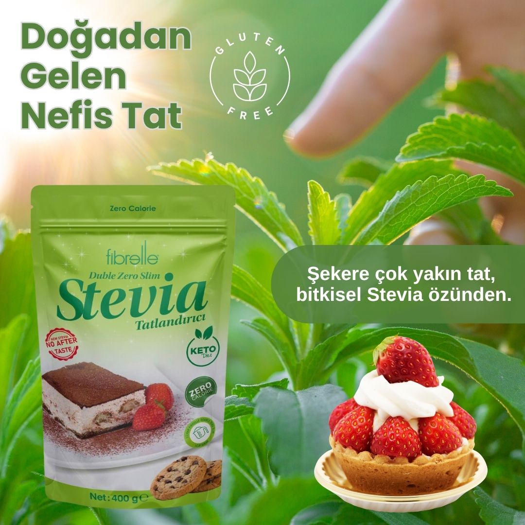 Fibrelle Duble Zero Slim Stevia Tatlandırıcı 400 g