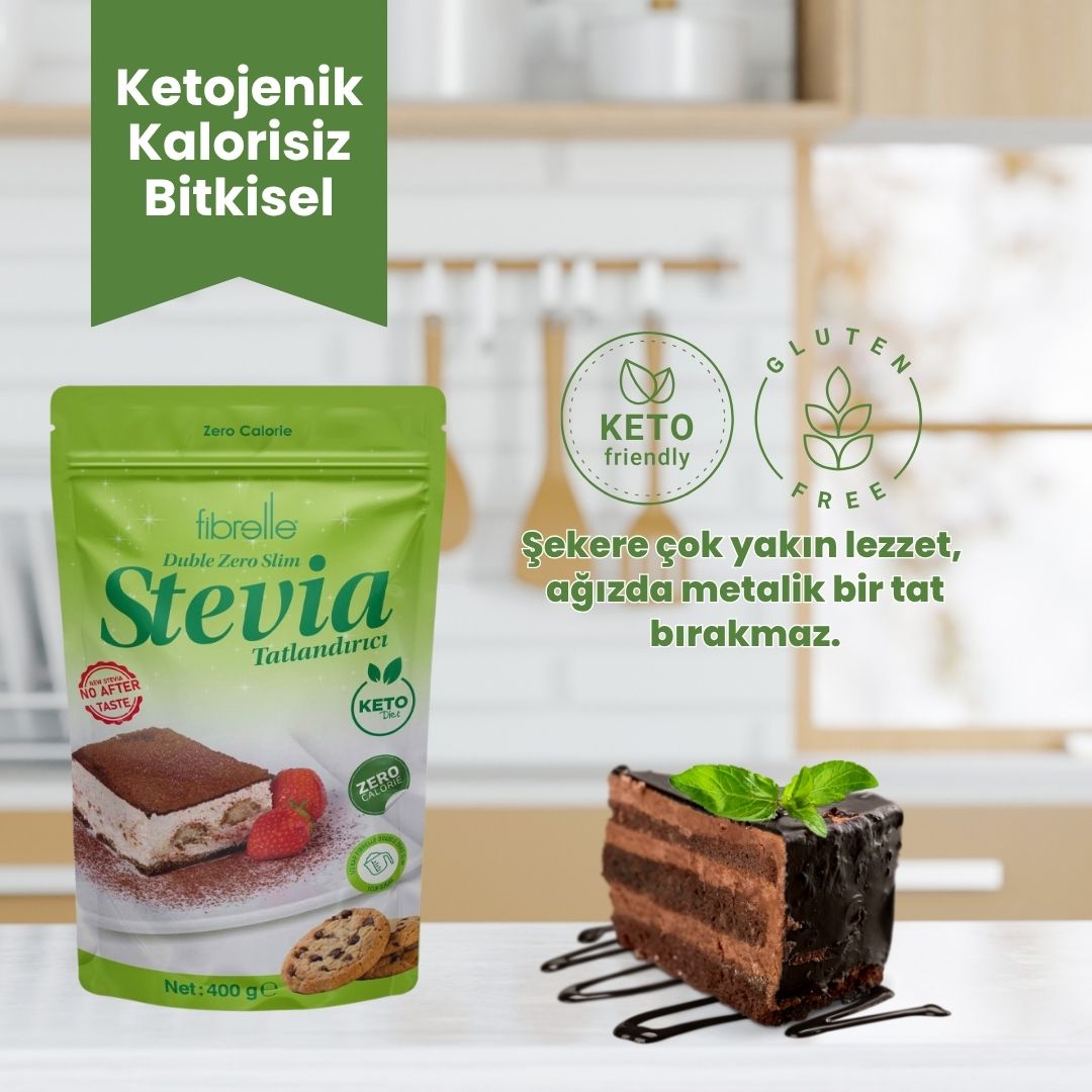 Fibrelle Duble Zero Slim Stevia Tatlandırıcı 400 g