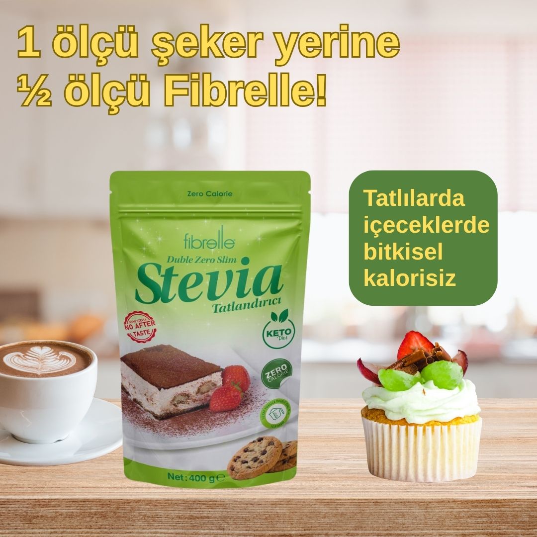 Fibrelle Duble Zero Slim Stevia Tatlandırıcı 400 g