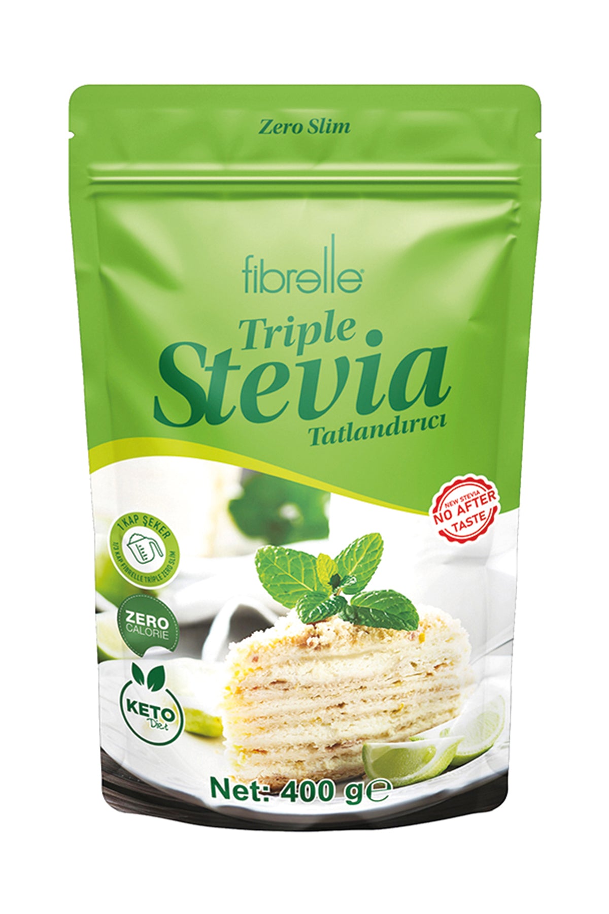 Fibrelle Triple Zero Slim Stevia Tatlandırıcı 400 g
