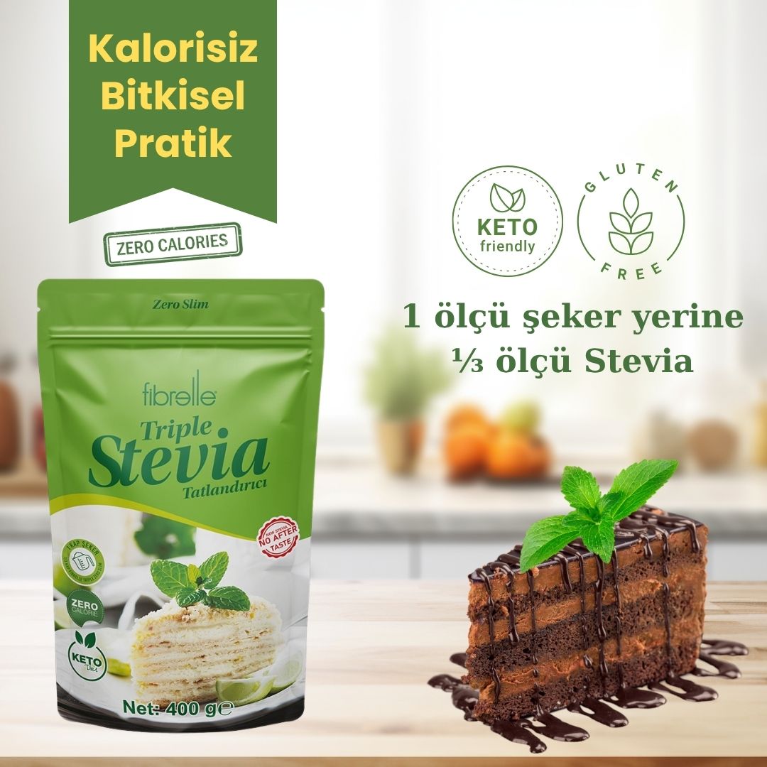 Fibrelle Triple Zero Slim Stevia Tatlandırıcı 400 g