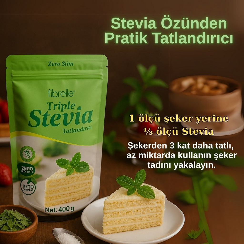 Fibrelle Triple Zero Slim Stevia Tatlandırıcı 400 g