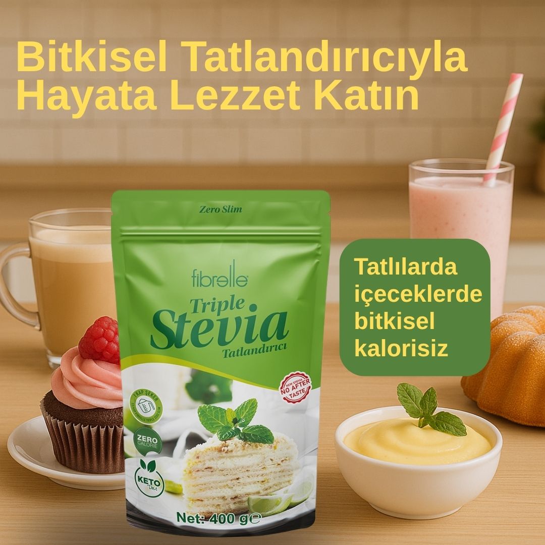 Fibrelle Triple Zero Slim Stevia Tatlandırıcı 400 g