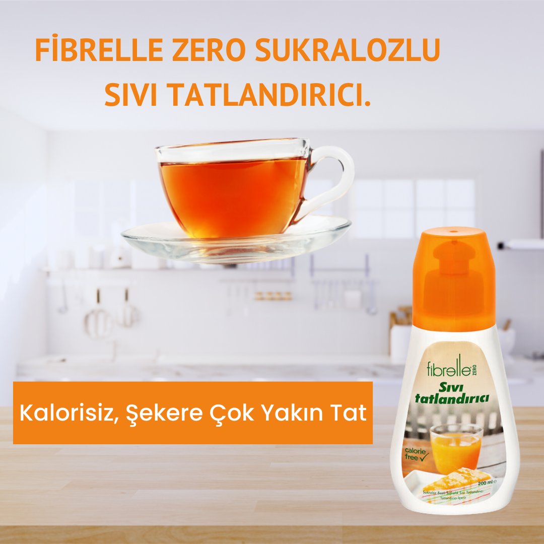 Fibrelle Zero, Sukralozlu Sıvı Tatlandırıcı (200 ml.)