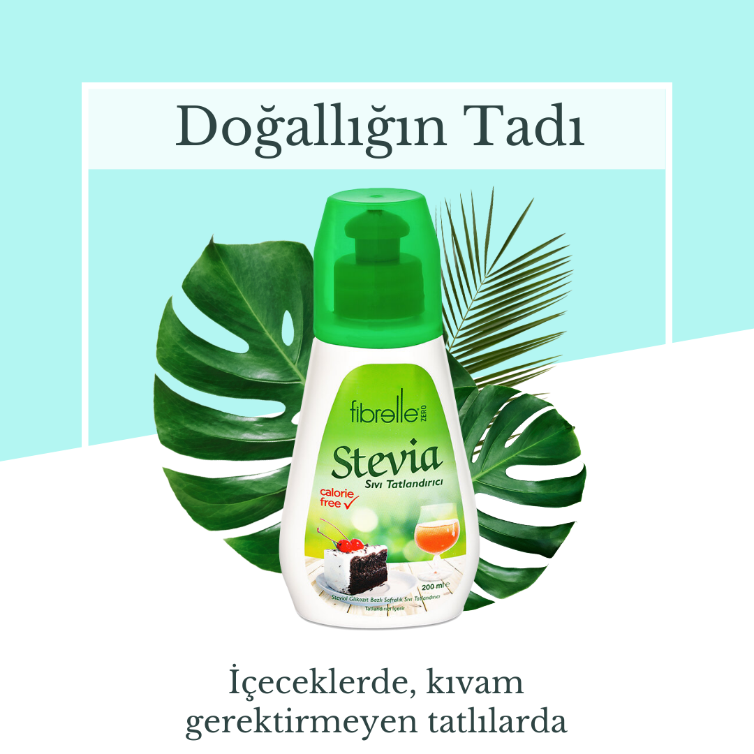 Fibrelle Zero, Stevialı Sıvı Tatlandırıcı (200 ml.)