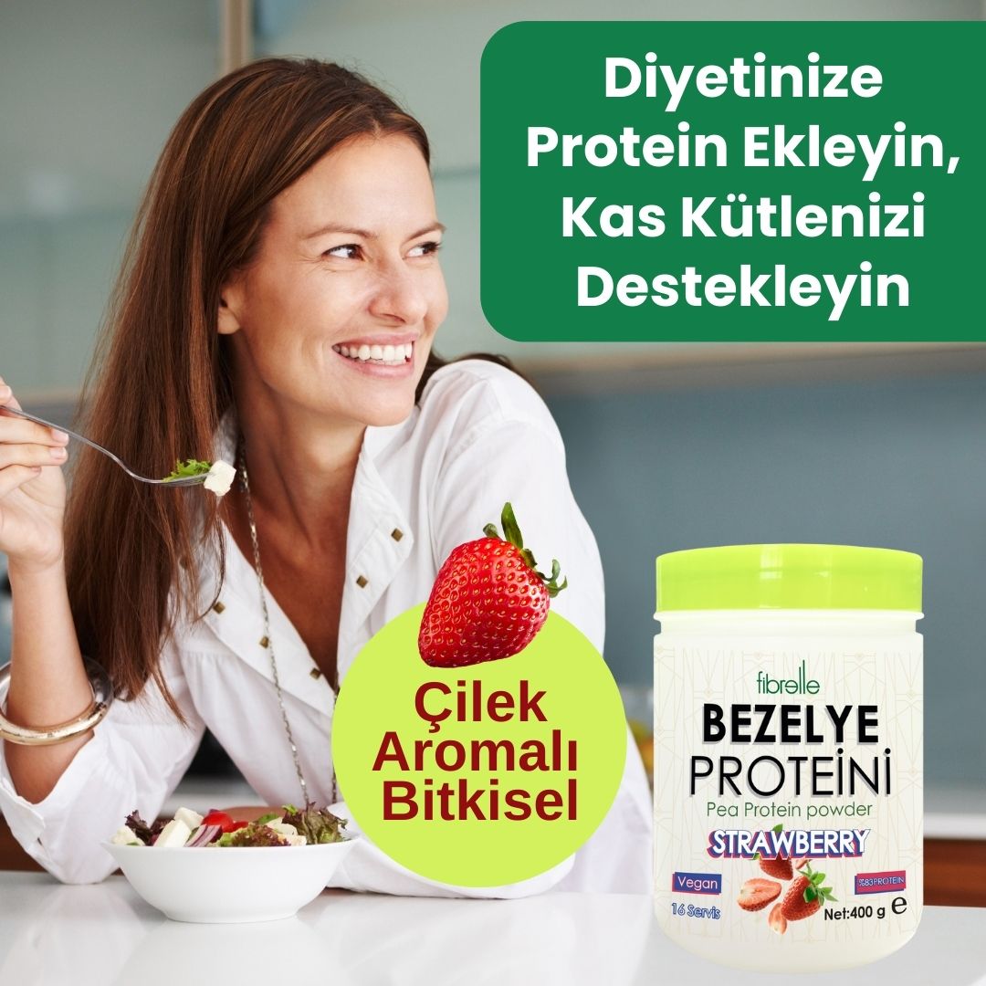 Fibrelle Bezelye Protein Çilek Aromalı 400 g