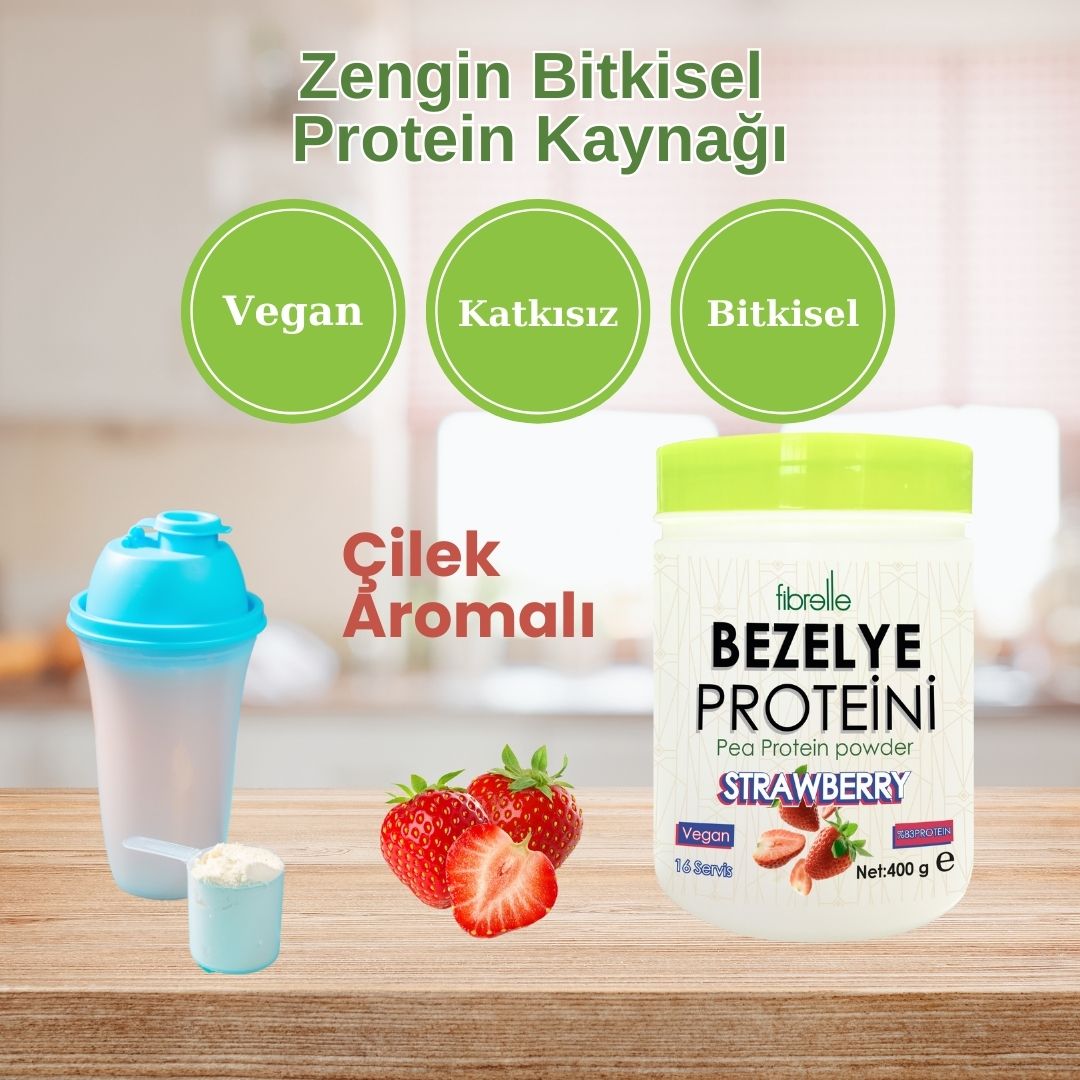 Fibrelle Bezelye Protein Çilek Aromalı 400 g