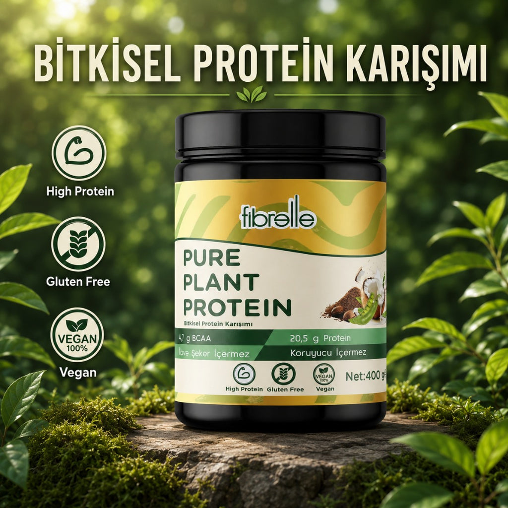 Fibrelle Pure Plant Protein – Bitkisel Protein Karışımı (400 g)