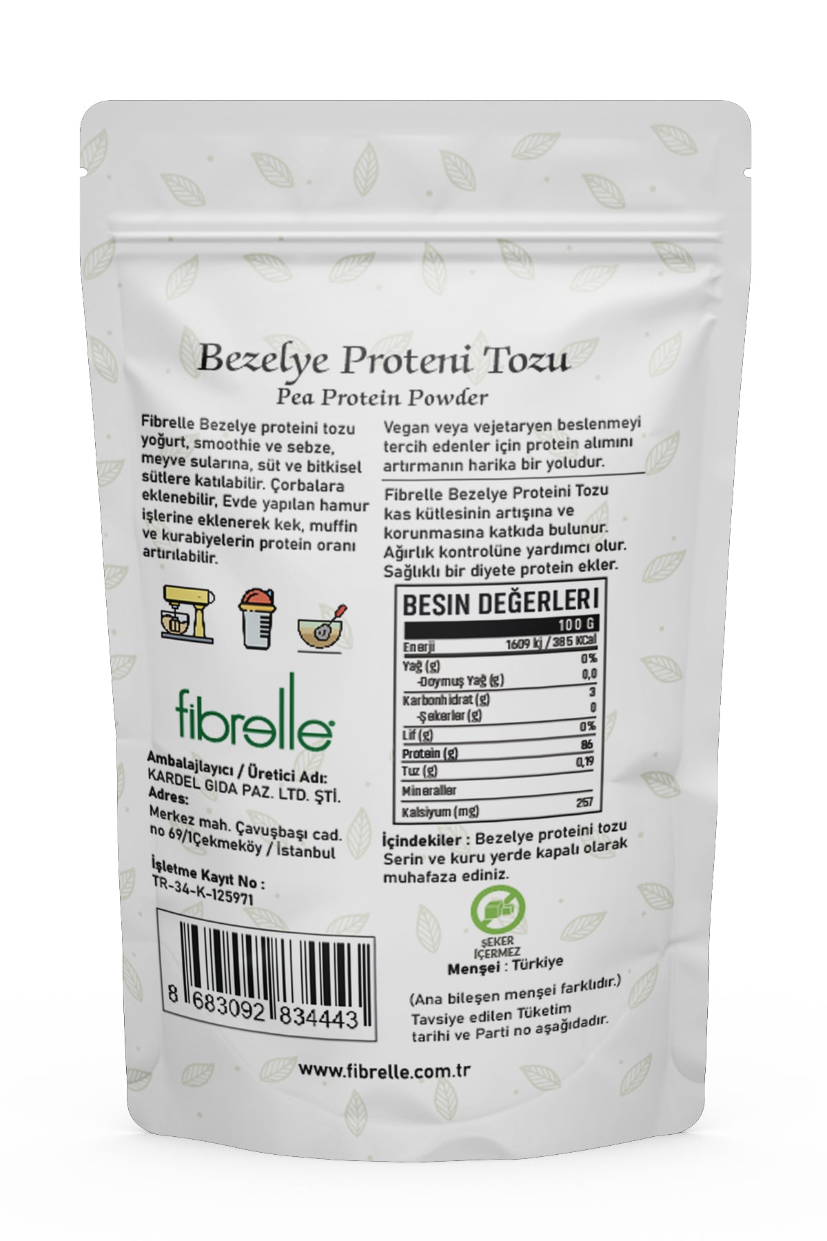 Fibrelle Bezelye Protein 100 g