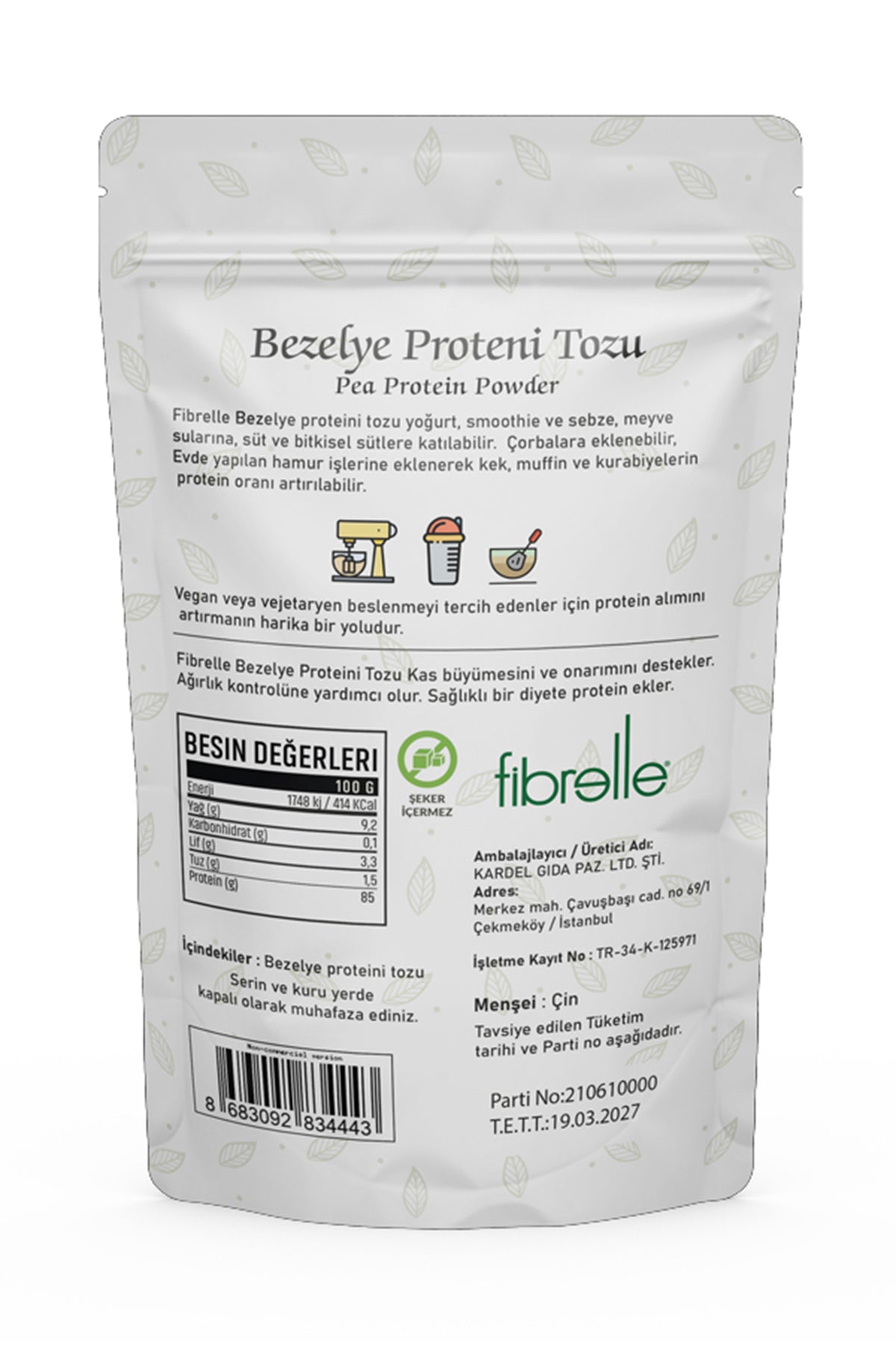 Fibrelle Bezelye Protein 100 g