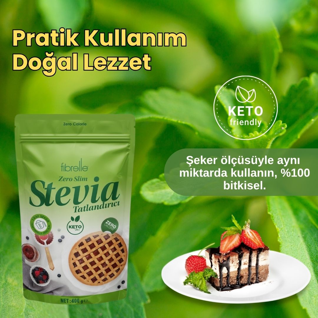Fibrelle Zero Slim Tatlandırıcı Stevia 400 g