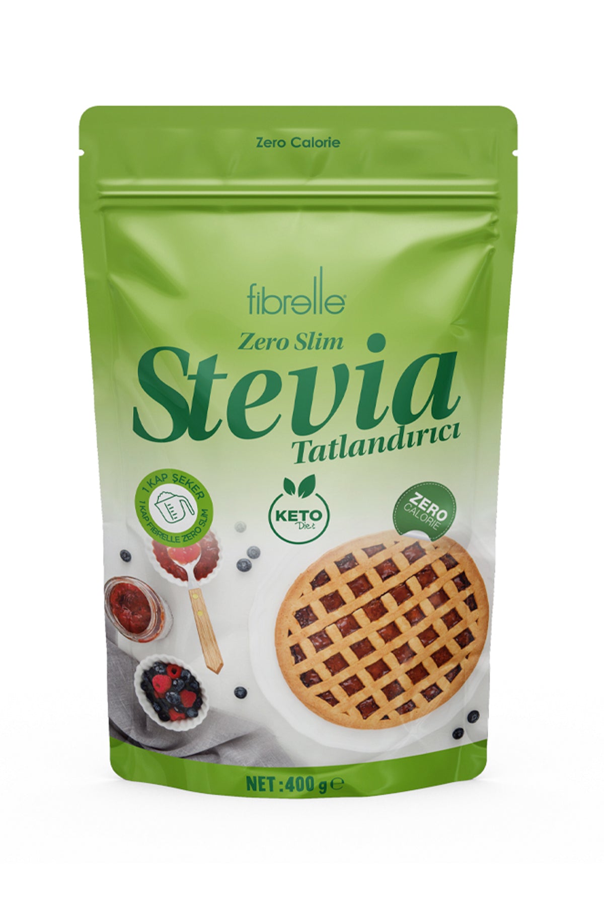Fibrelle Zero Slim Tatlandırıcı Stevia 400 g