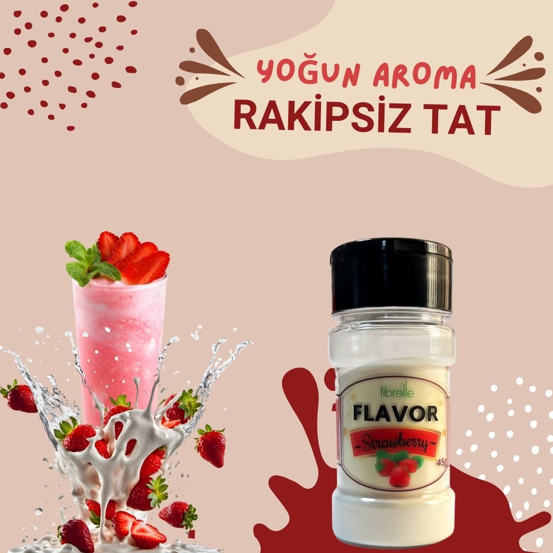 Fibrelle Flavor Çilek Aromalı Toz Aroma 45 g