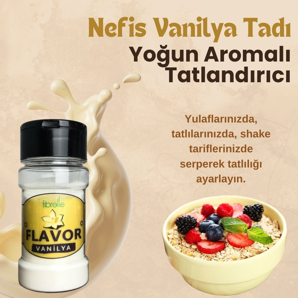 Fibrelle Flavor Vanilya Aromalı Toz Aroma 45 g