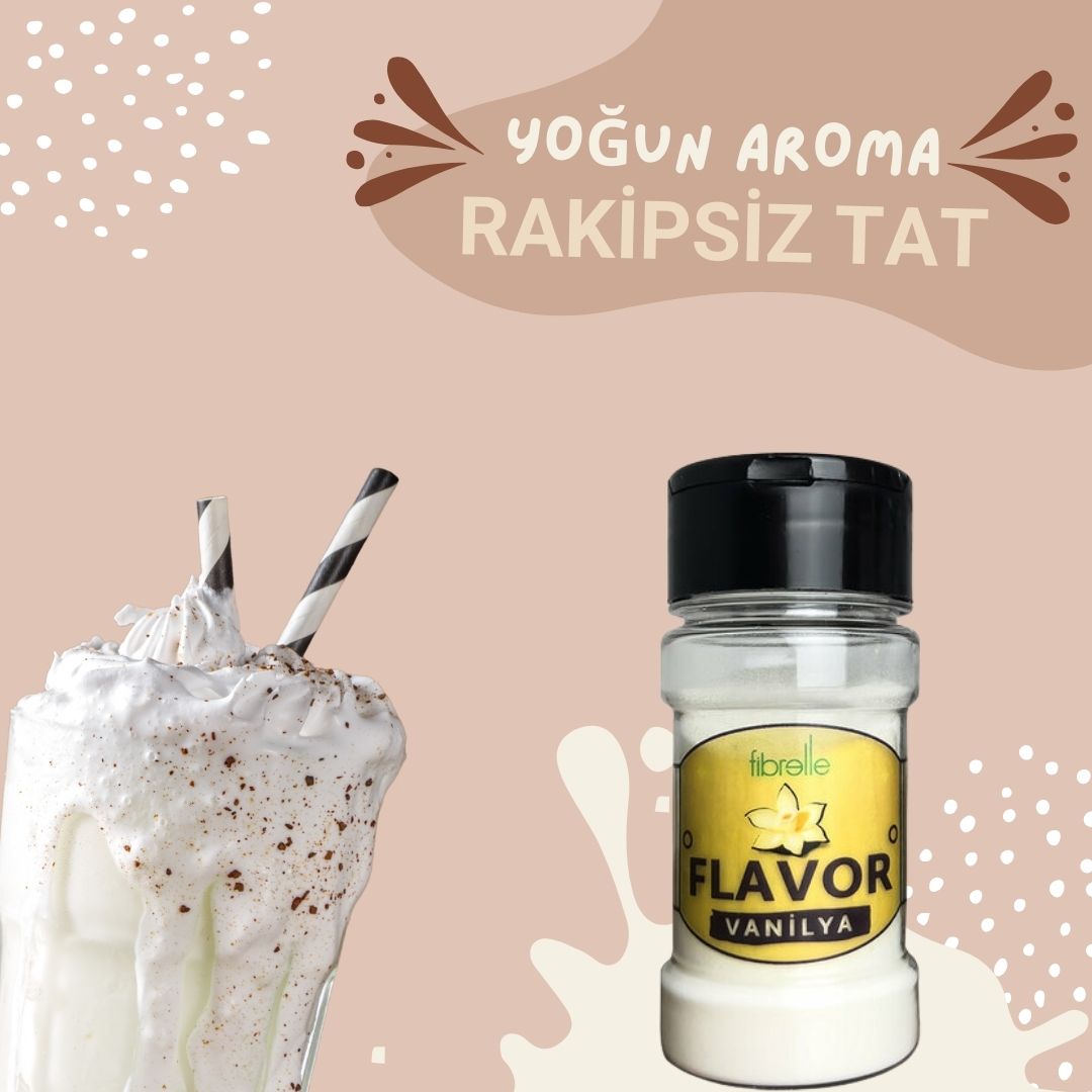 Fibrelle Flavor Vanilya Aromalı Toz Aroma 45 g