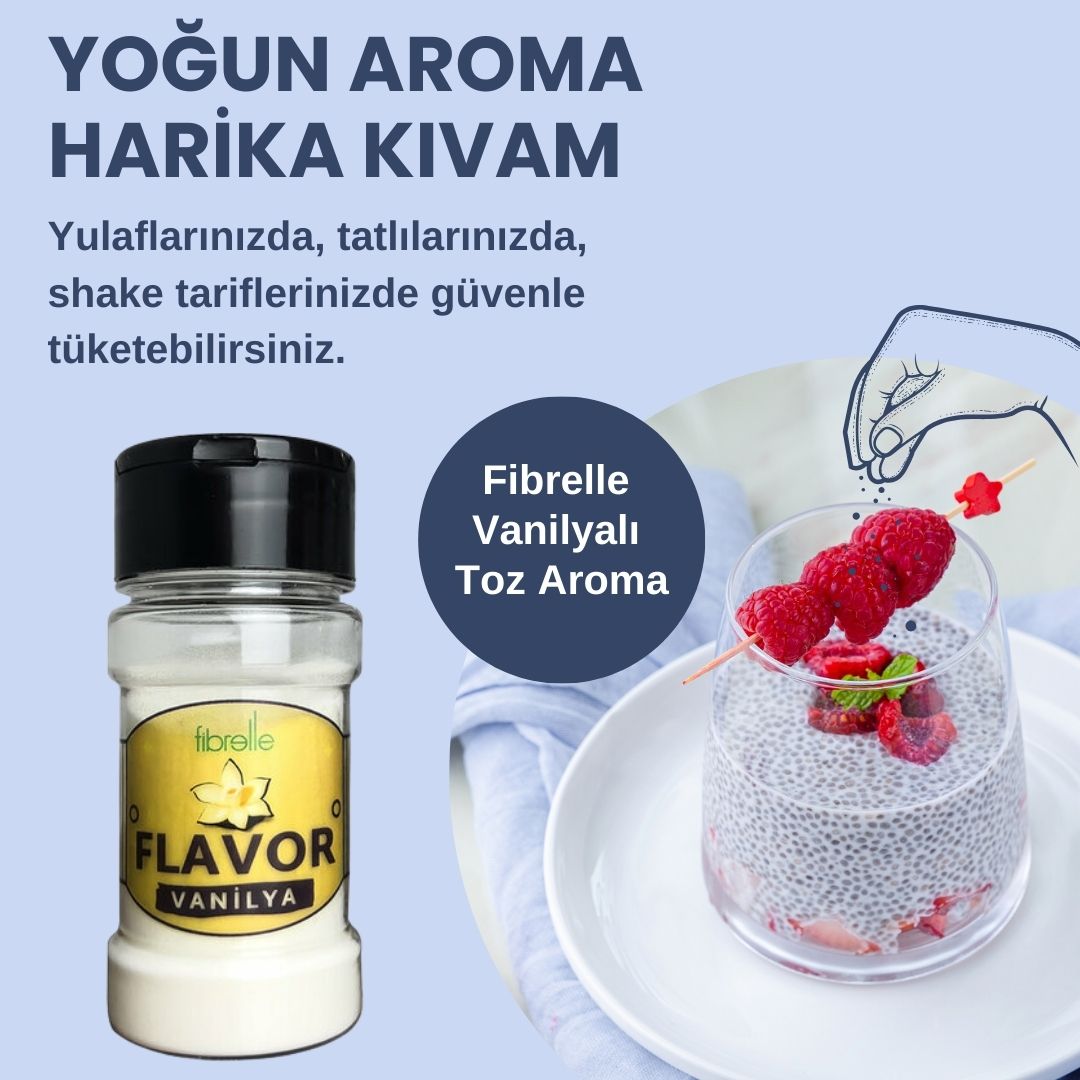 Fibrelle Flavor Vanilya Aromalı Toz Aroma 45 g
