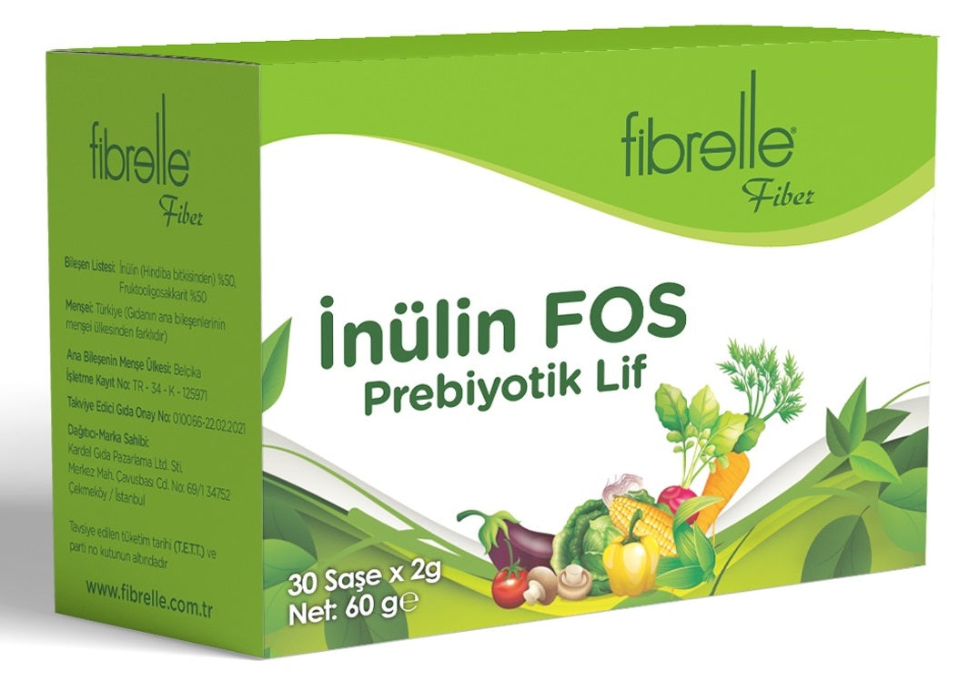 Fibrelle Doğal Prebiyotik Lif & İnulin Fos (Hindiba Lifi 30 Saşe x 2 g.) 60 g.