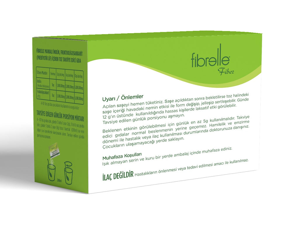 Fibrelle Doğal Prebiyotik Lif & İnulin Fos (Hindiba Lifi 30 Saşe x 2 g.) 60 g.