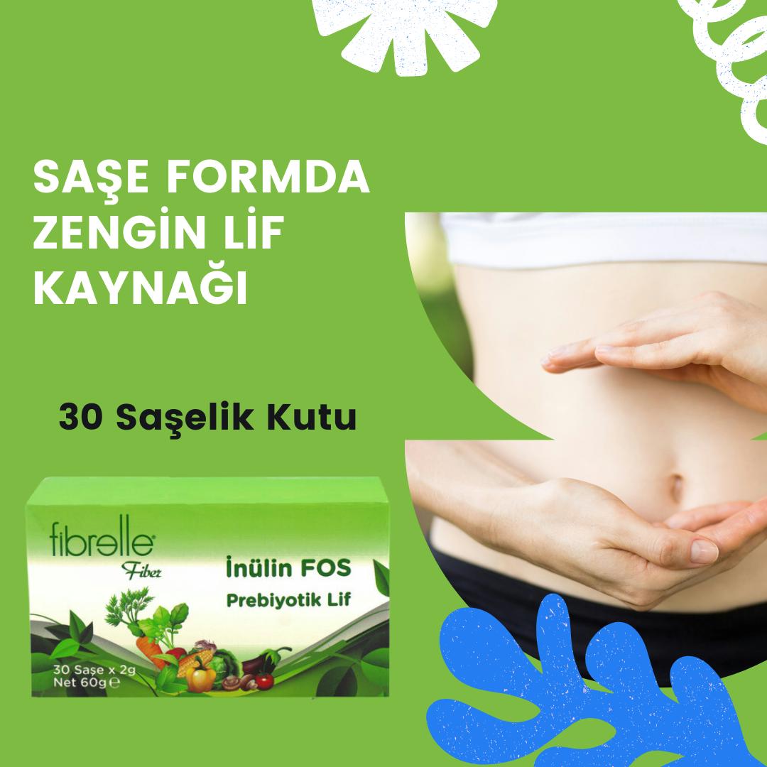 Fibrelle Doğal Prebiyotik Lif & İnulin Fos (Hindiba Lifi 30 Saşe x 2 g.) 60 g.