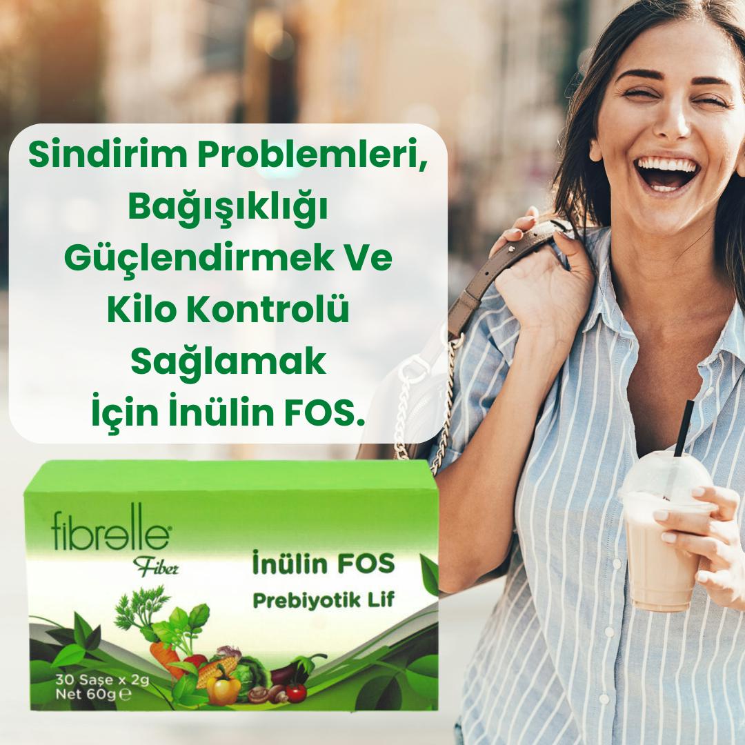 Fibrelle Doğal Prebiyotik Lif & İnulin Fos (Hindiba Lifi 30 Saşe x 2 g.) 60 g.