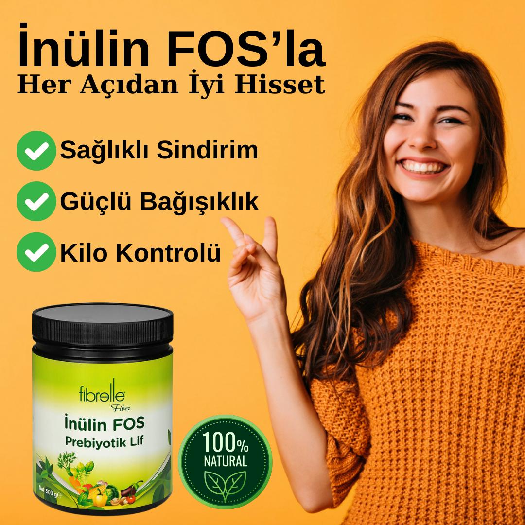 Fibrelle Doğal Prebiyotik Lif & İnulin Fos (Katkısız Hindiba Lifi) 500 g.