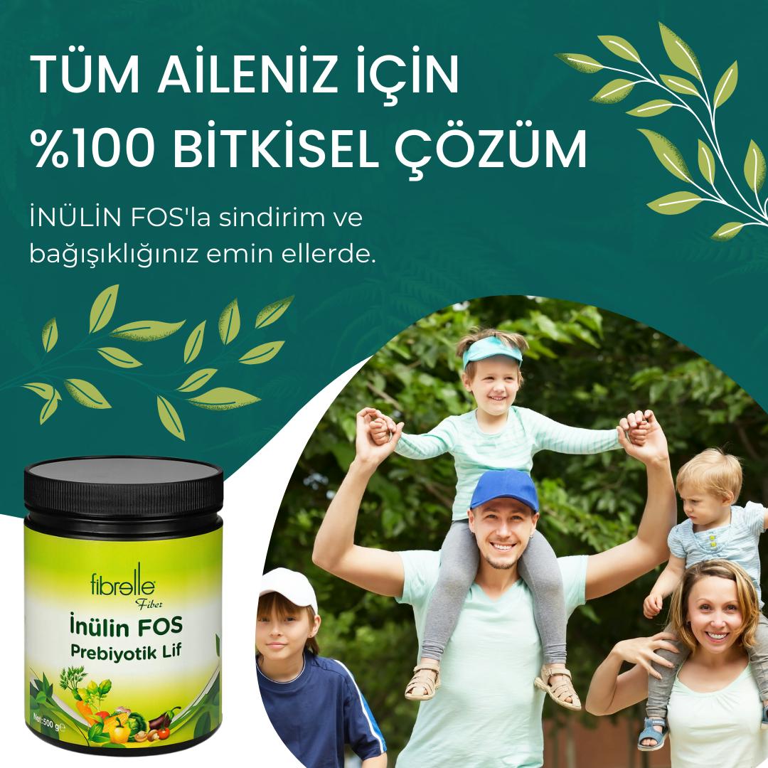Fibrelle Doğal Prebiyotik Lif & İnulin Fos (Katkısız Hindiba Lifi) 500 g.