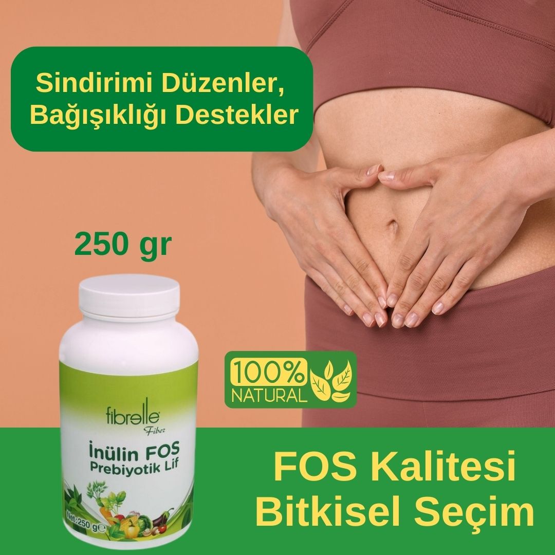 Fibrelle Doğal Prebiyotik Lif & İnulin Fos (Katkısız Hindiba Lifi) 250 g.