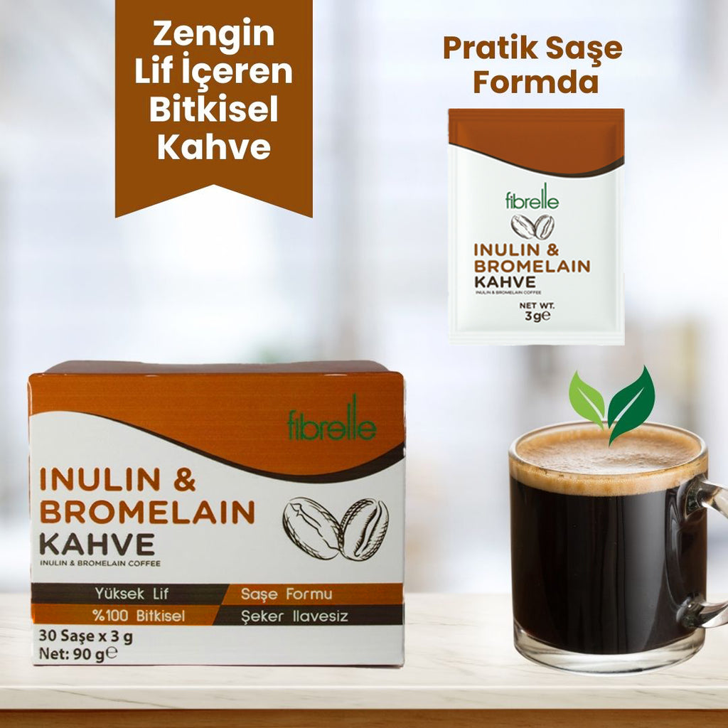 Fibrelle İnülin & Bromelain Detox Kahve (30 Saşe x 3 g.) 90 g.