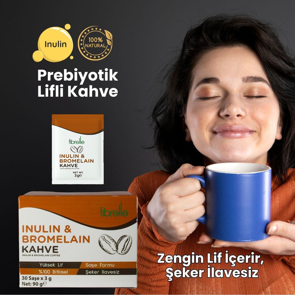 Fibrelle İnülin & Bromelain Detox Kahve (30 Saşe x 3 g.) 90 g.
