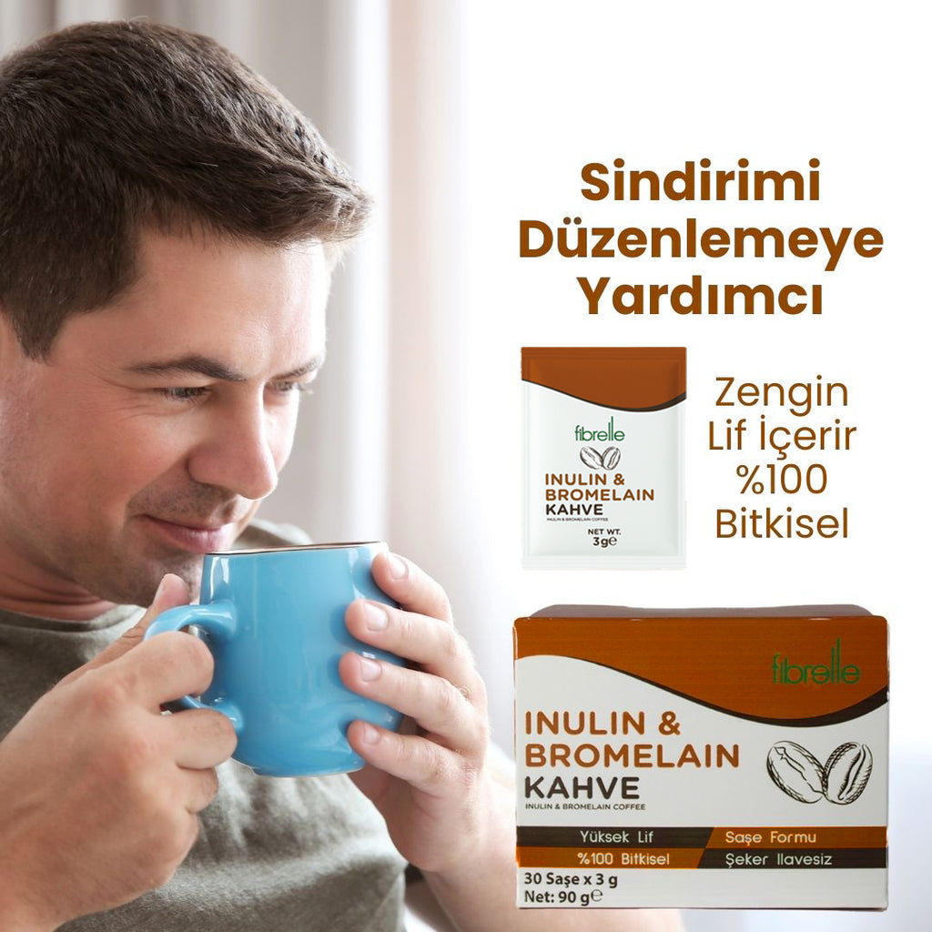 Fibrelle İnülin & Bromelain Detox Kahve (30 Saşe x 3 g.) 90 g.