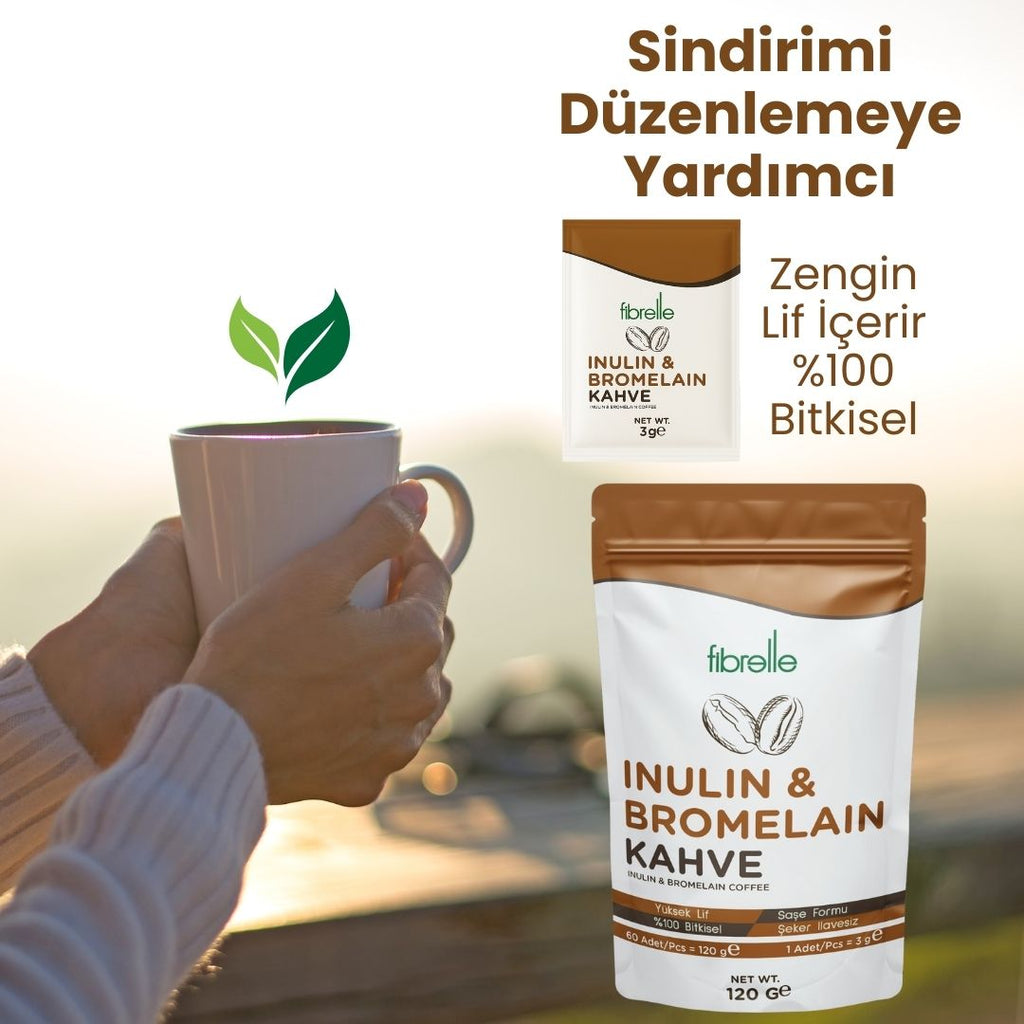 Fibrelle İnülin & Bromelain Detox Kahve 180 g. (60 Saşe x 3 g.)