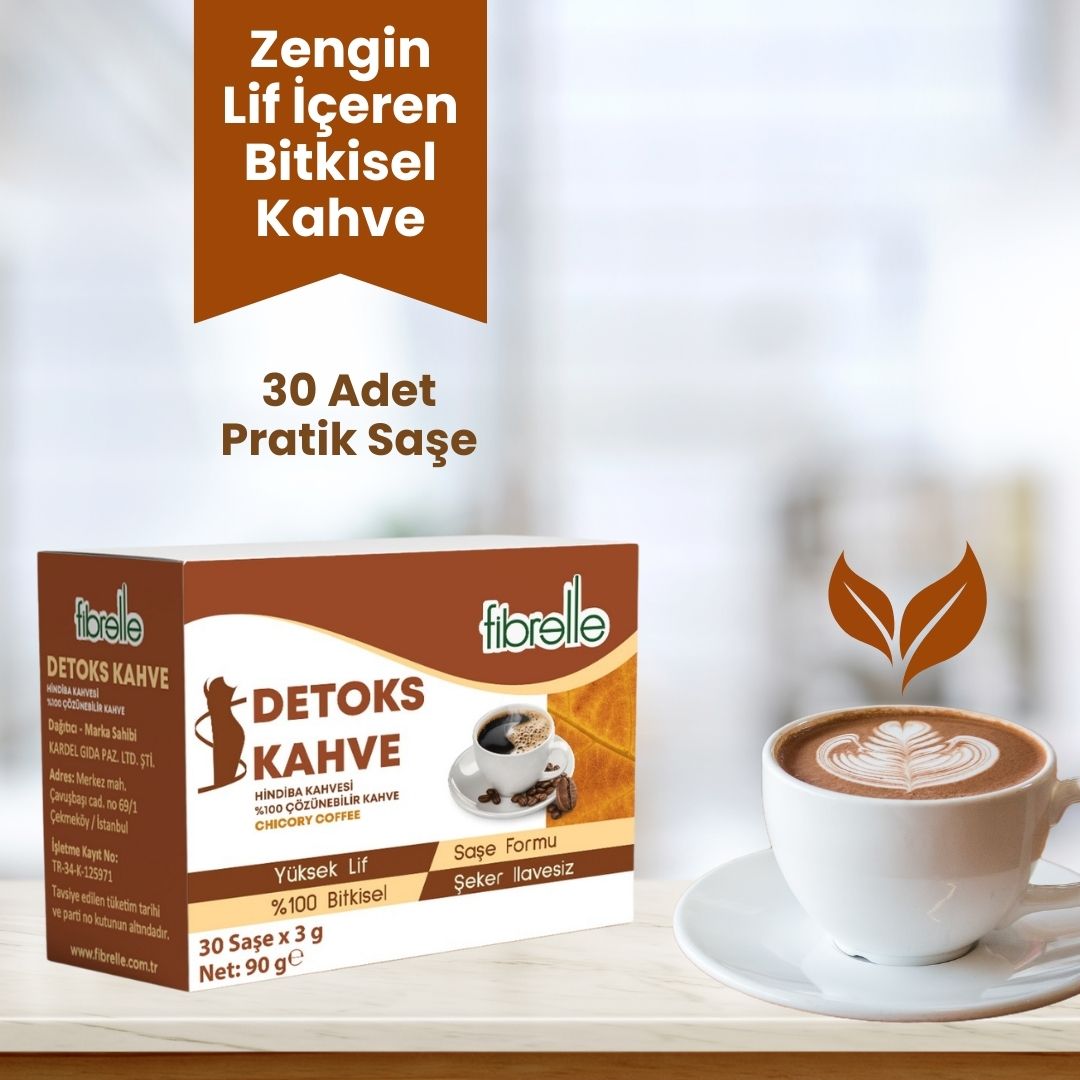 Fibrelle Hindiba Kahvesi Detox 30 Adet 3 gr Kutu Saşe 90 g