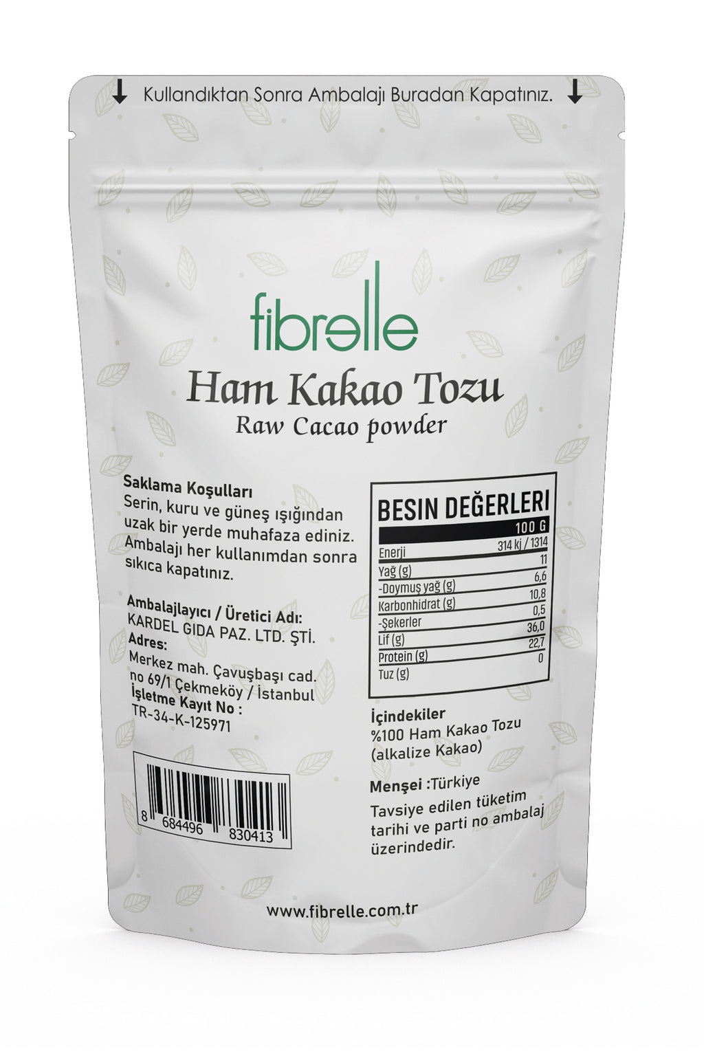 Fibrelle Ham Kakao ( Raw Cacao Powder ) 150 g