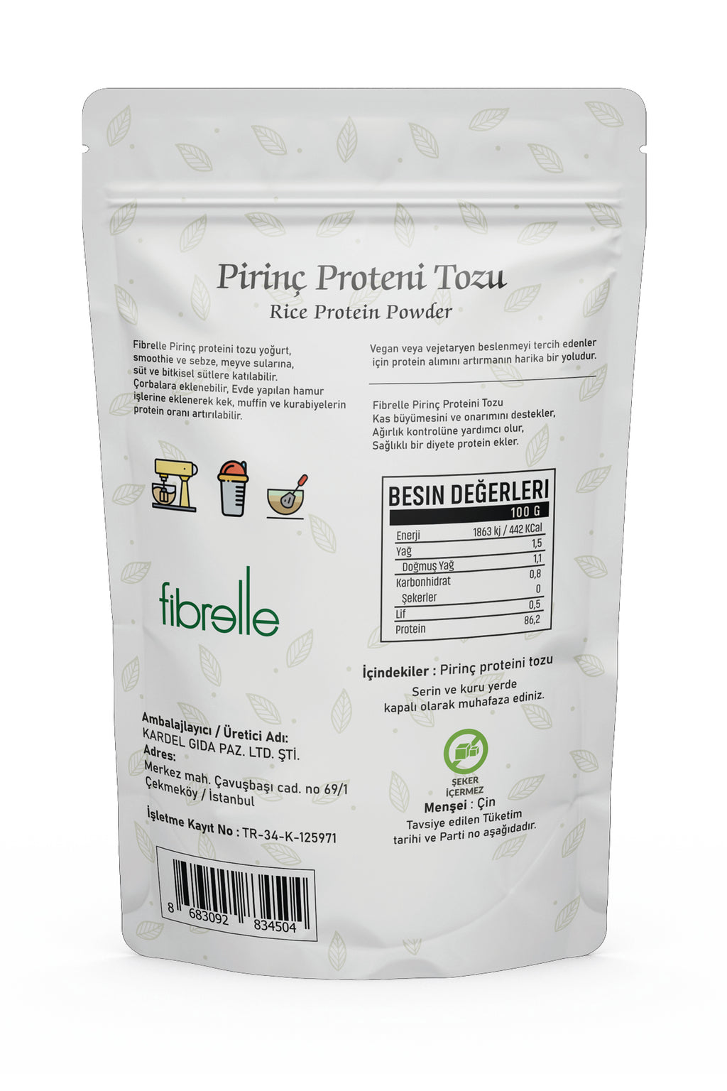 Fibrelle Pirinç Protein 100 g