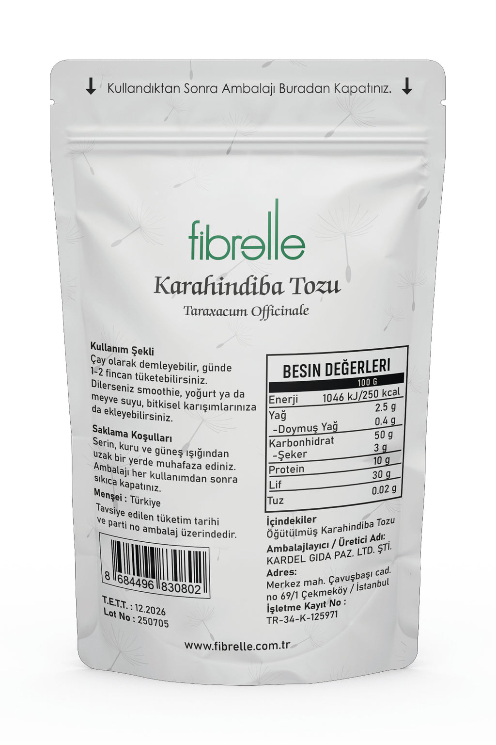 Fibrelle Karahindiba Tozu 100 g