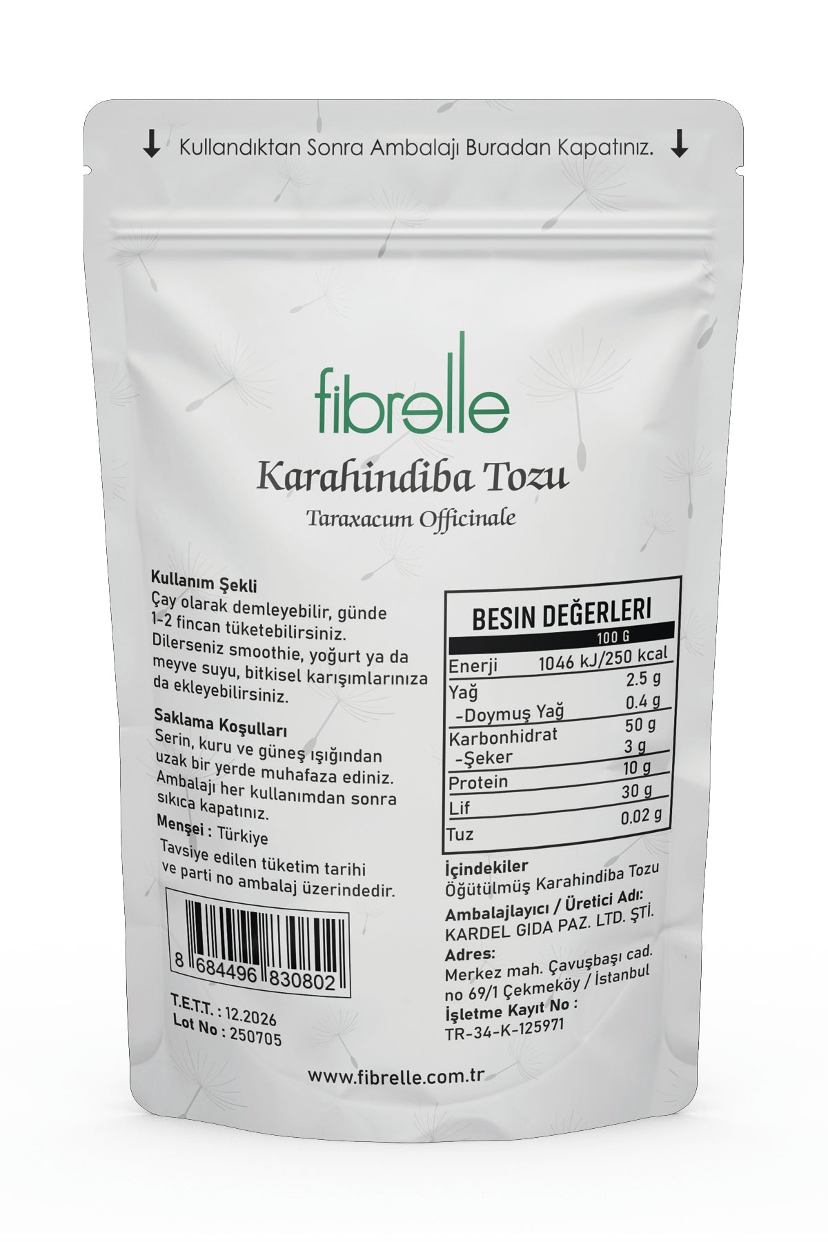 Fibrelle Karahindiba Tozu 100 g