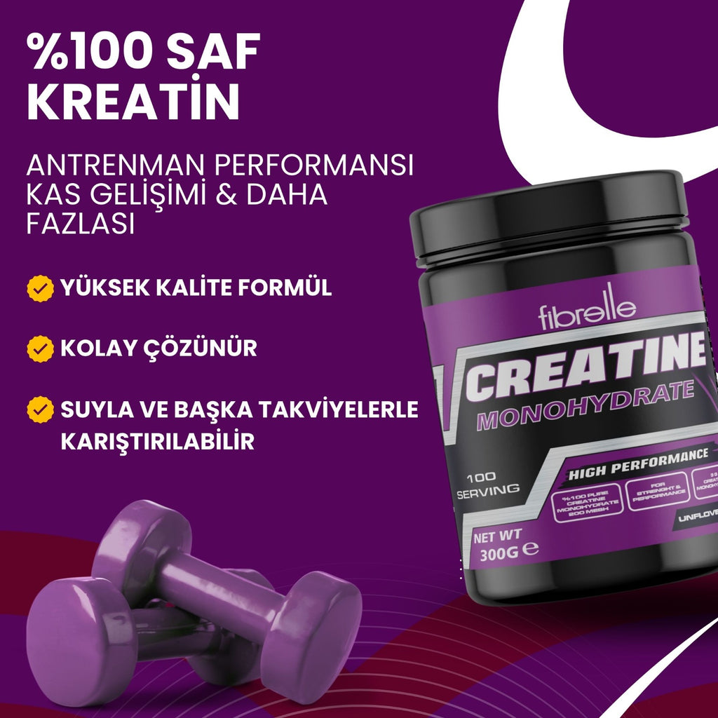 Fibrelle Kreatin Monohidrat 300 g - 100 Servis
