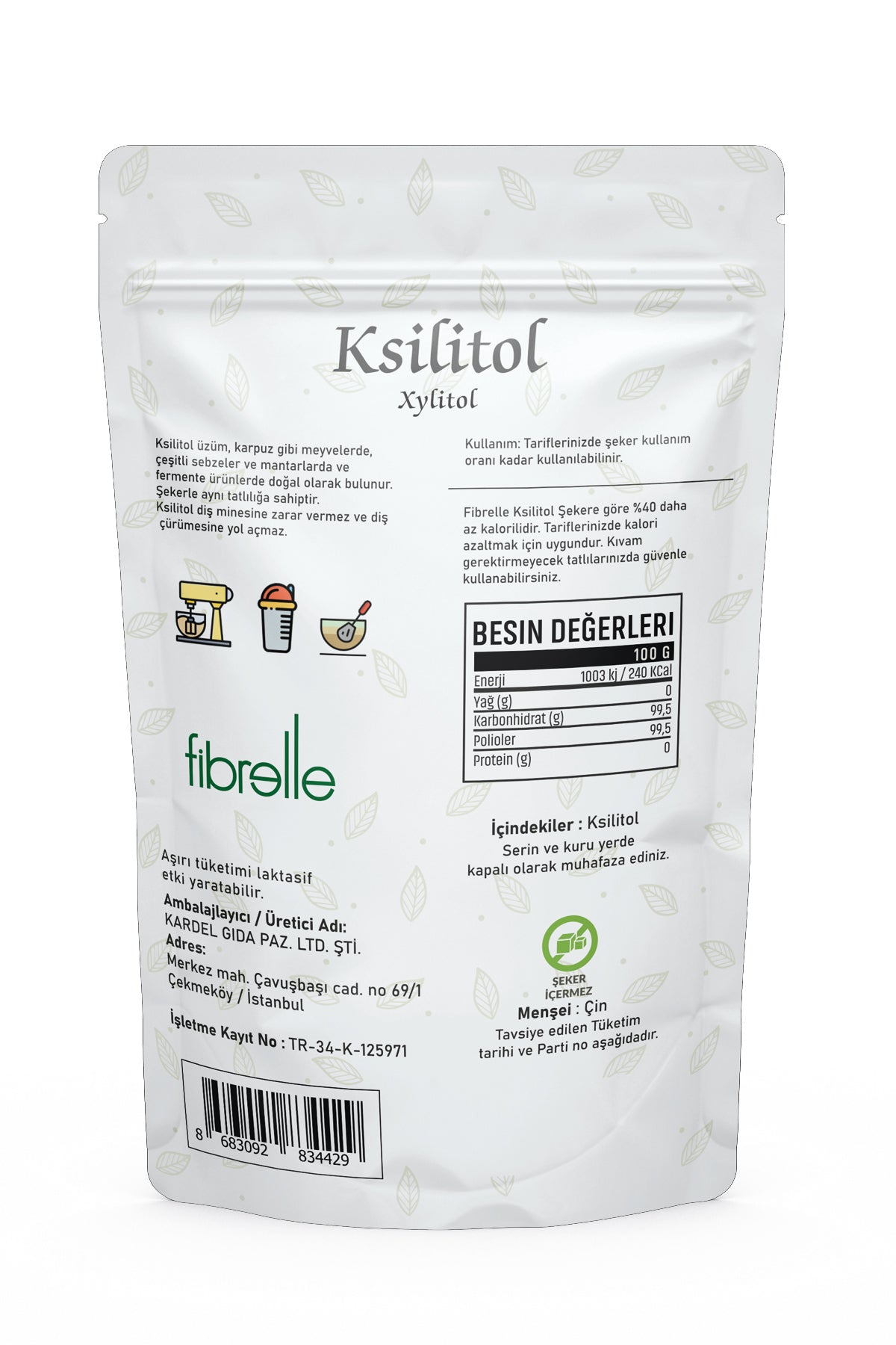 Fibrelle Ksilitol (Xylitol) 500 g.